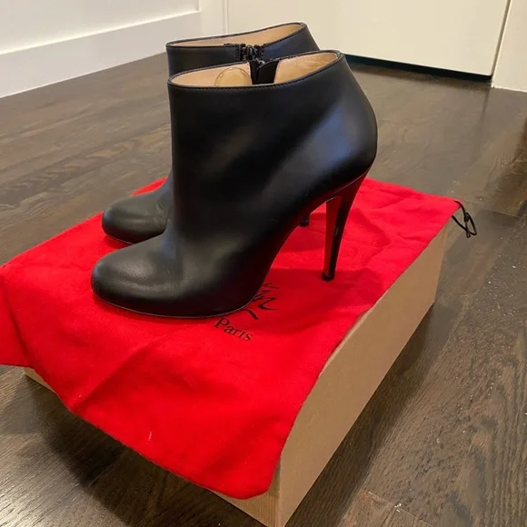 Christian Louboutin Belle100 black bootie size 38 - Picture 1 of 9